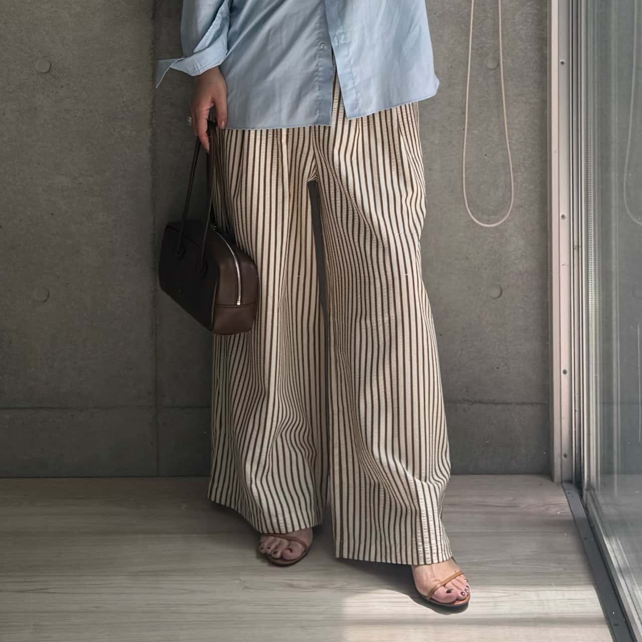 \30%OFFクーポンで2,506円/ ワイドパンツ レディース ガウチョパンツ ストライプパンツ ストライプ ワイド タックパンツ ゆったり カジュアル きれいめ 大きいサイズ ボトムス ロング ズボン 体型カバー 大きいサイズ ウエストゴム 夏 20代 30代 40代